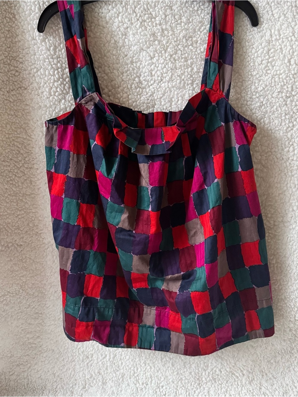 Marc Jacobs Boho Geometric Print Ruffle multicolor Cami Tank Top Women’s SZ 6